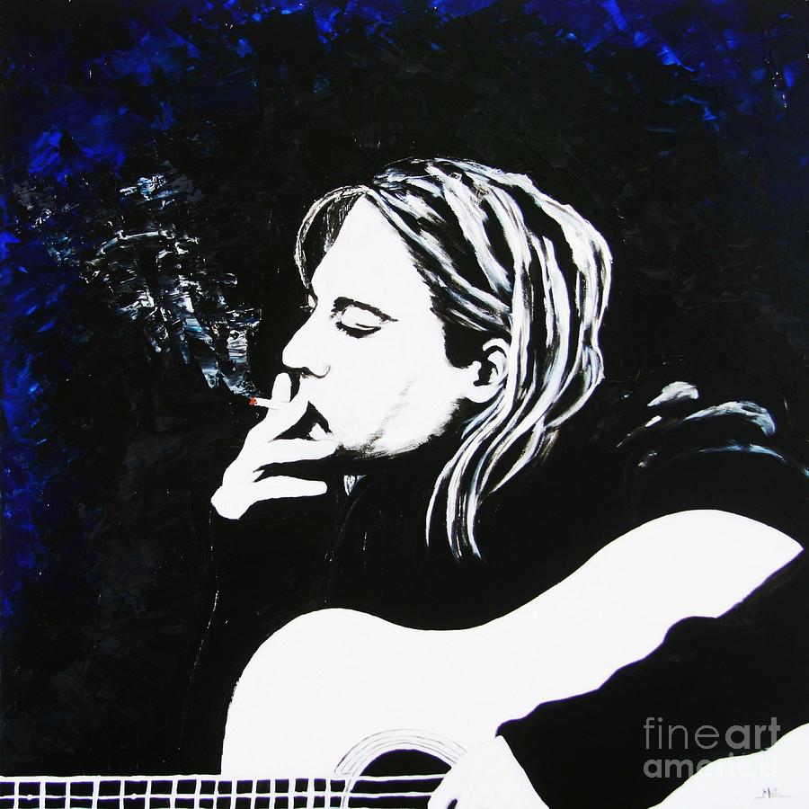 A Moment in Time - Kurt Cobain Painting by Cris Motta