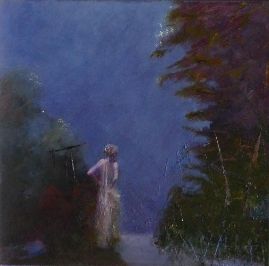 Woman Painting - A Moment by Irena Jablonski Woman Painting - A Moment by Irena Jablonski