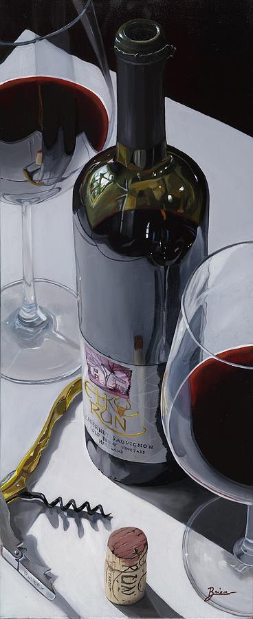 Wine Painting - A Moment Of Reflection by Brien Cole