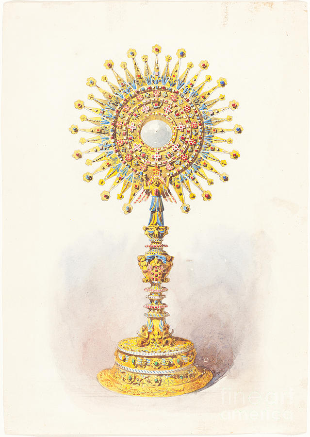 A Monstrance Drawing by British 19th Century Fine Art America