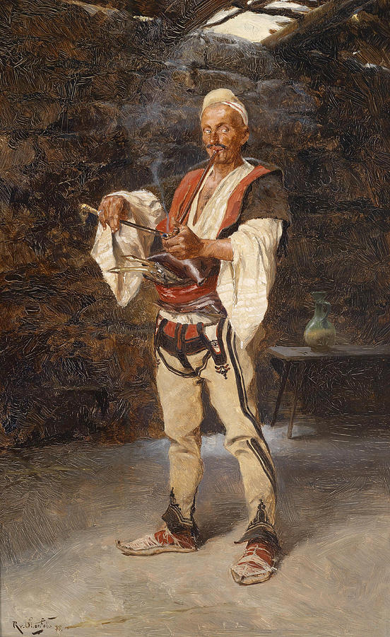 A Montenegrin  Painting by Rudolf Otto von Ottenfeld