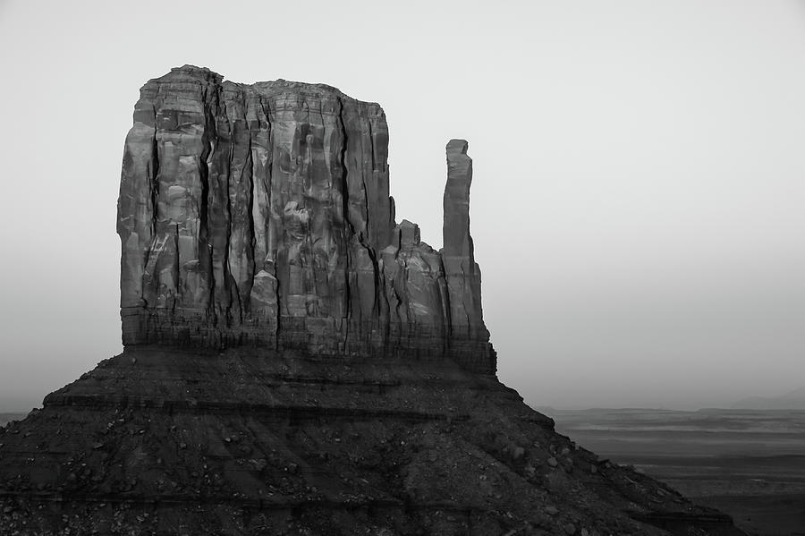 Black And White Photograph - A Monument of Stone Black and White by Gregory Ballos