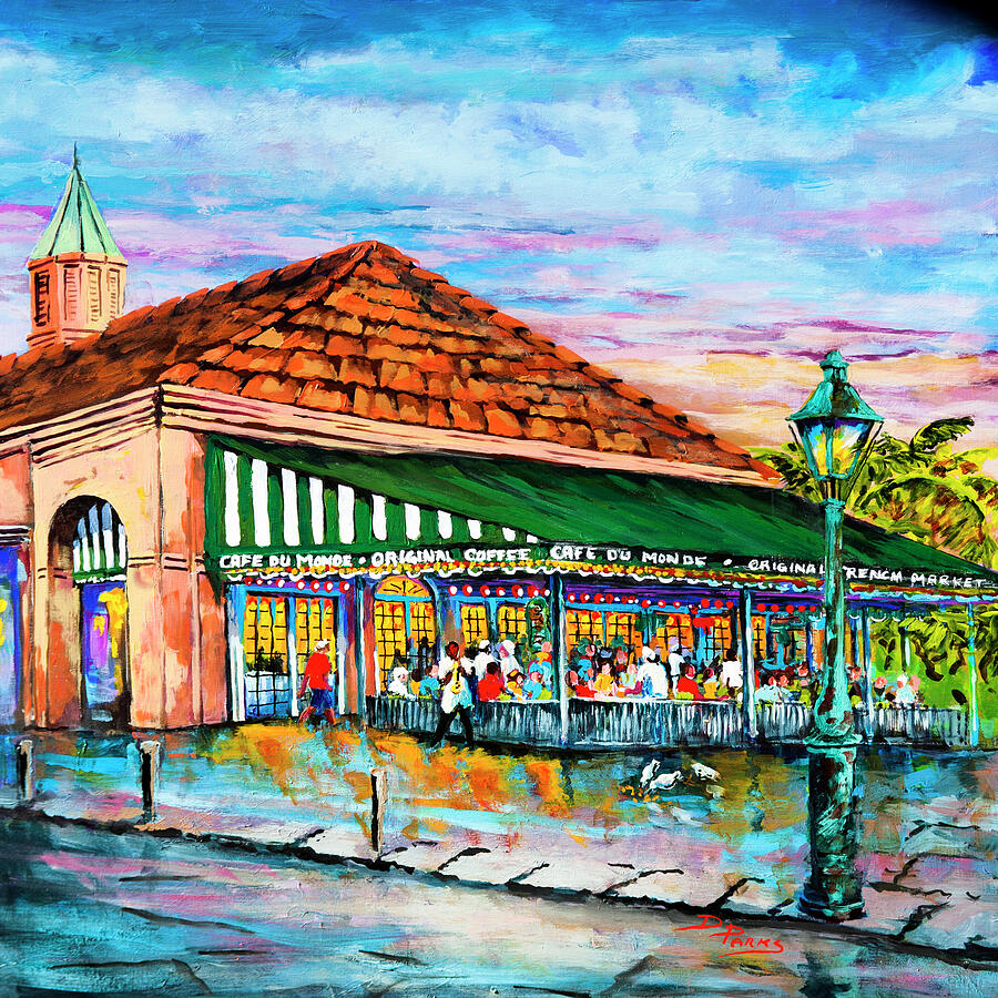 New Orleans Artist Painting - A Morning at Cafe du Monde by Dianne Parks