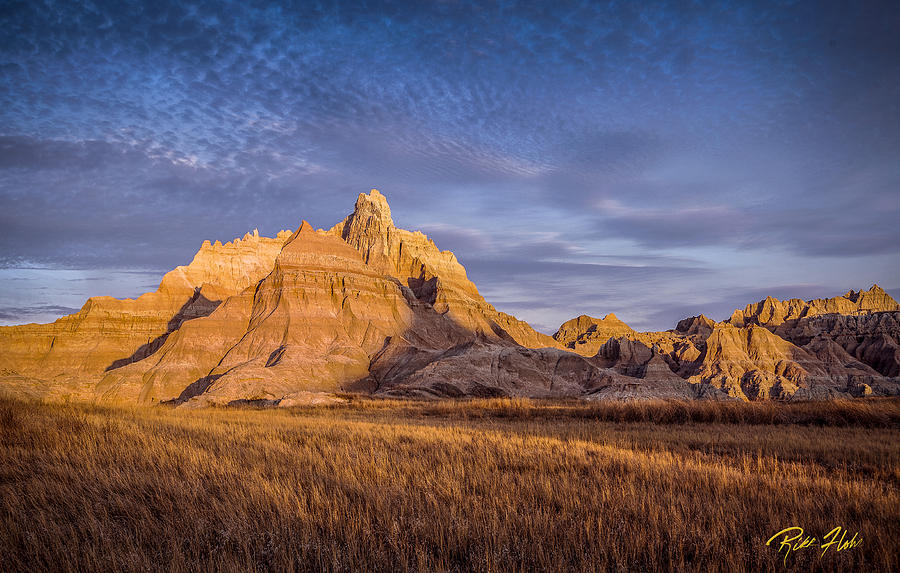 A Morning Badlands Peak Photograph by Rikk Flohr