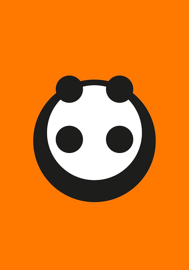 Animal Digital Art - A most minimalist Panda by Nicholas Ely