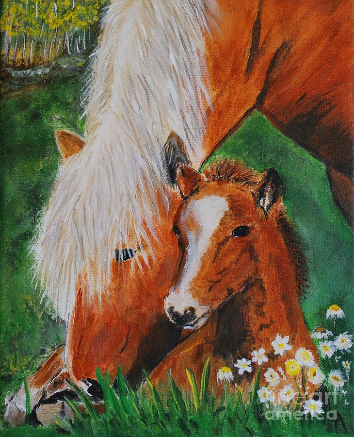 A Mothers Love Painting by Leslie Allen