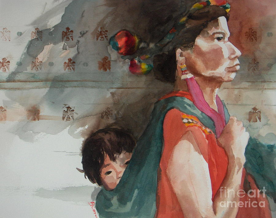 A Mothers Resolve Painting by Elizabeth Carr