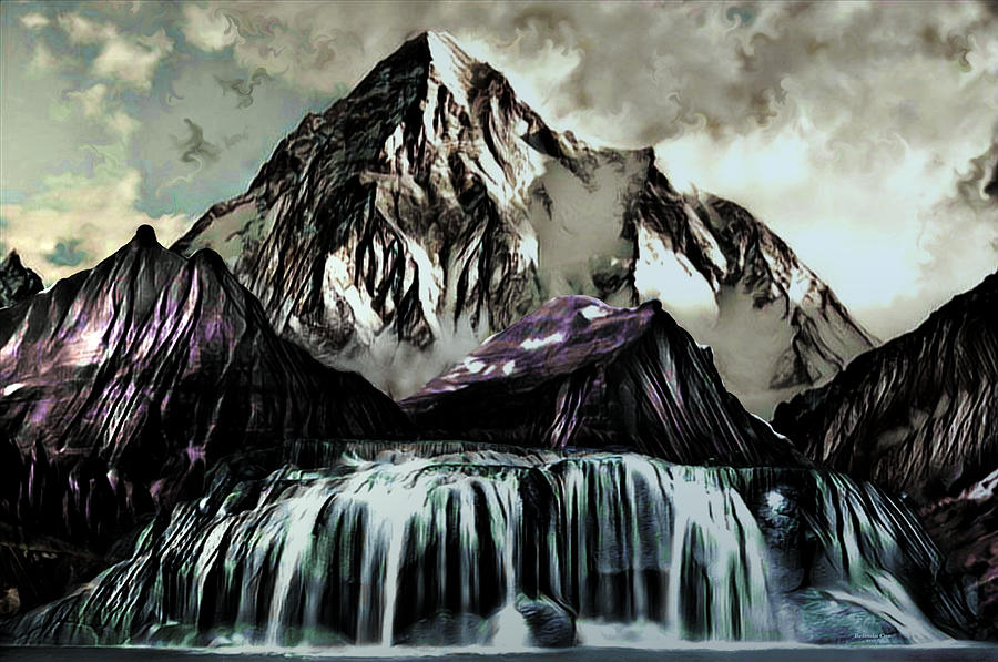 A Mountain to Think About Digital Art by Artful Oasis