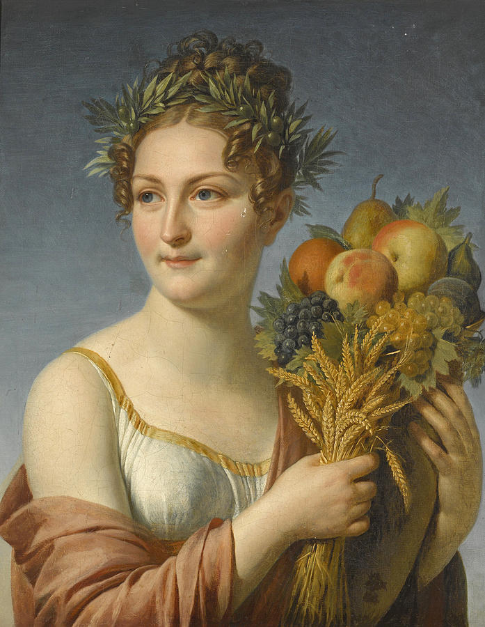 A Muse of Plenty Painting by German School