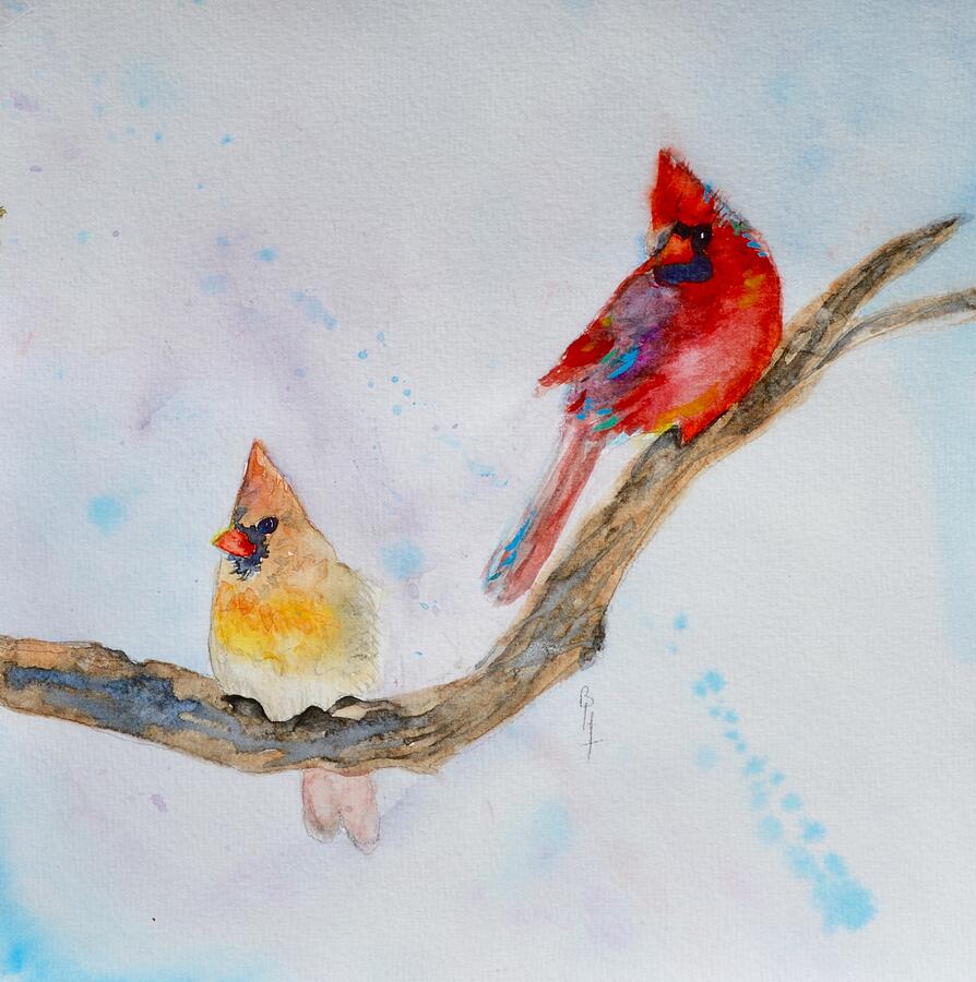 Bird Painting - A Musical Partnership by Beverley Harper Tinsley