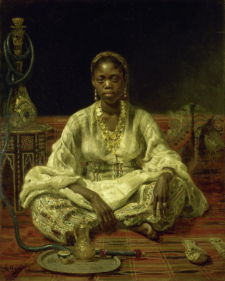 Tobacco Painting - A Negro woman by Ilya Repin