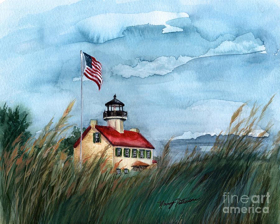 A New Day at East Point Lighthouse Painting by Nancy Patterson