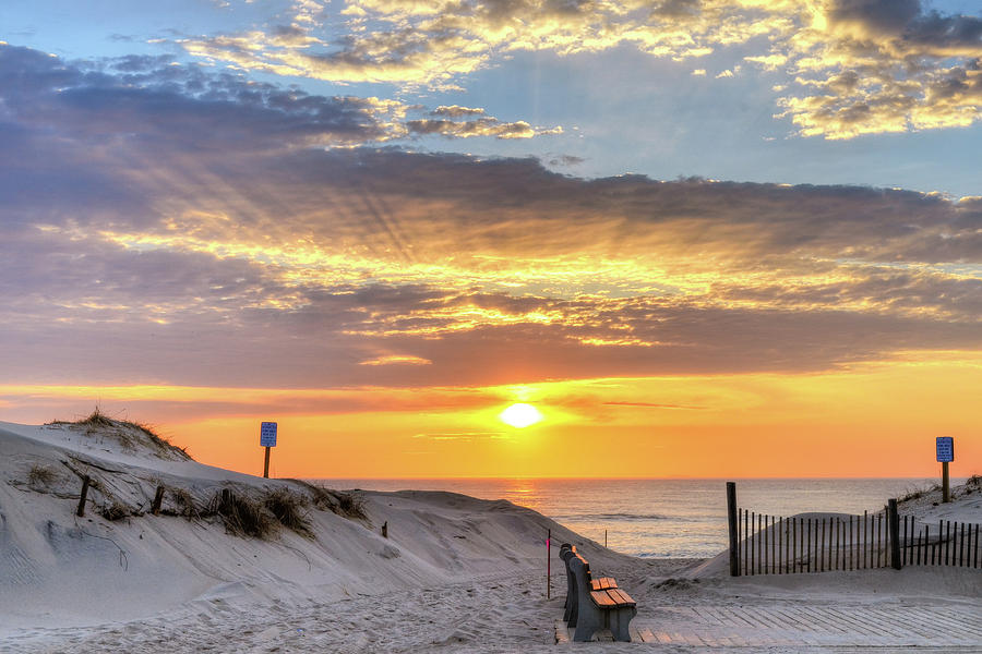 Summer Photograph - A New Day At The Jersey Shore by Bob Cuthbert