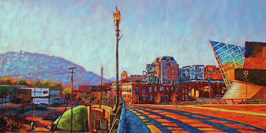 City Painting - A New Day by Bonnie Mason