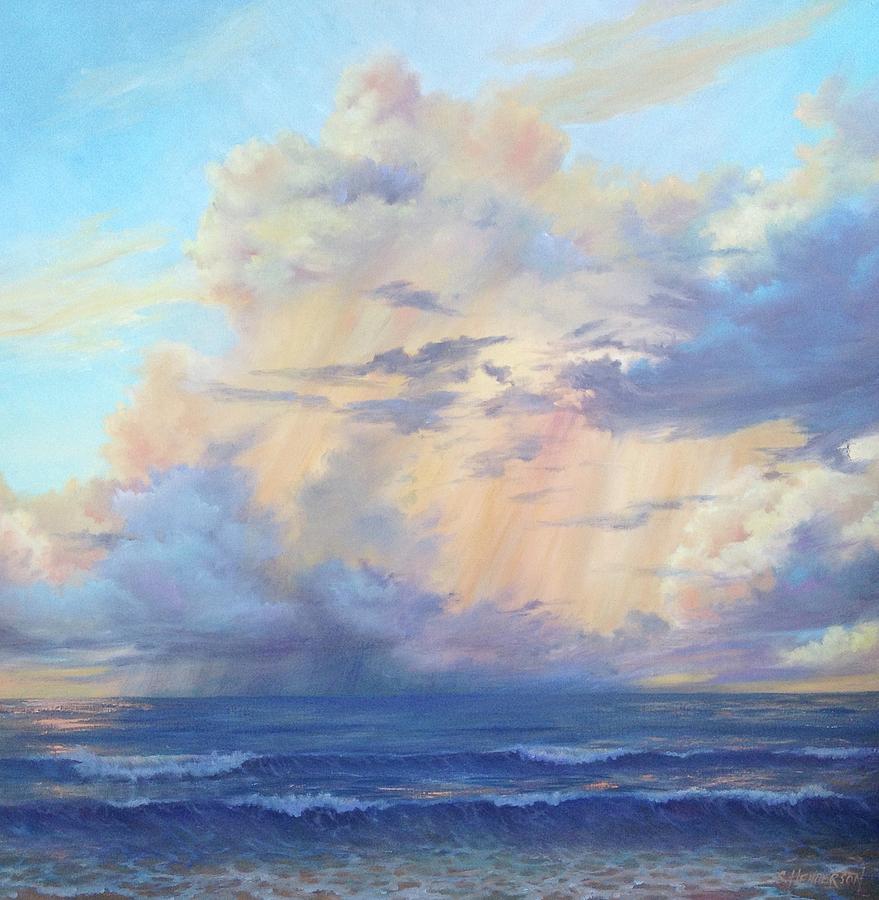 Seascapes Painting - A New Day on the Gulf by Shelley Henderson