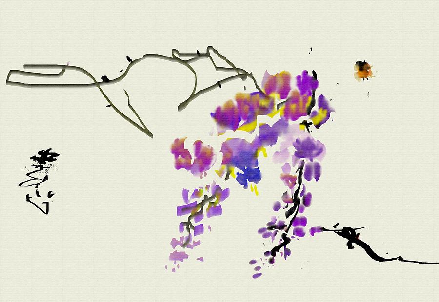 A new wisteria Digital Art by Debbi Saccomanno Chan