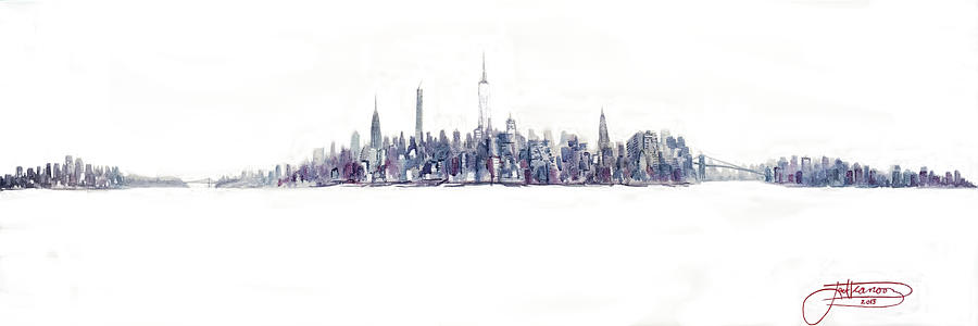 New York City Skyline Painting - A New Year In Manhattan by Jack Diamond