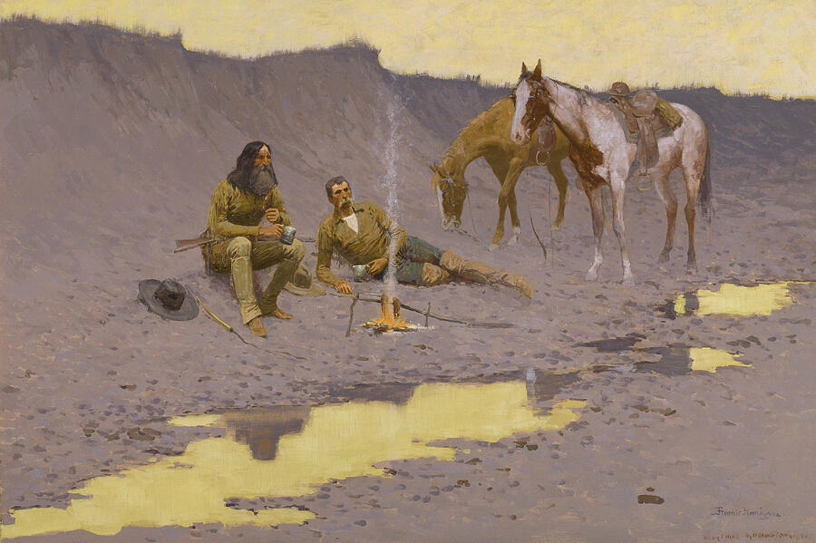A New Year on the Cimarron, from 1903 Painting by Frederic Remington