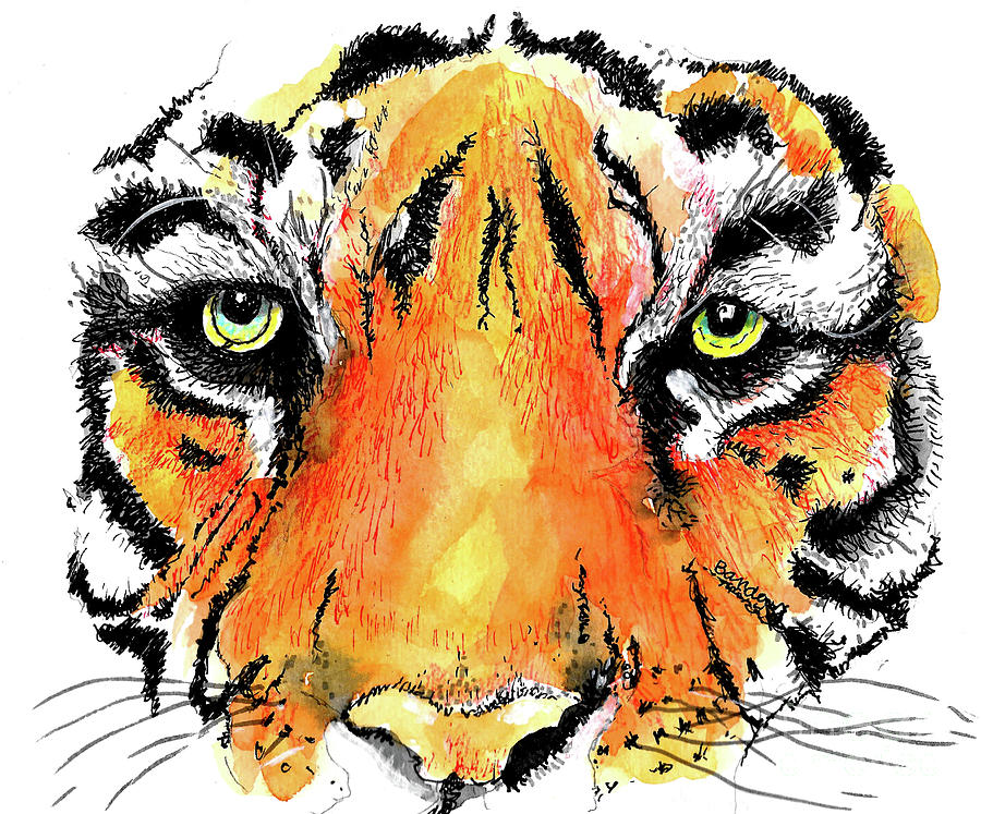 A Nice Tiger Painting by Terry Banderas