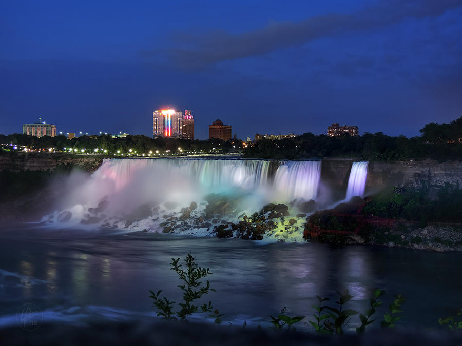 A Night at Niagara Falls 001 Photograph by Lance Vaughn