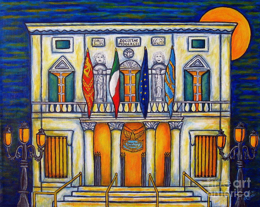 Theatre Painting - A Night at the Fenice by Lisa Lorenz Theatre Painting - A Night at the Fenice by Lisa Lorenz