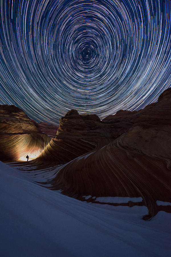 Winter Photograph - A Night at the Wave by Dustin LeFevre