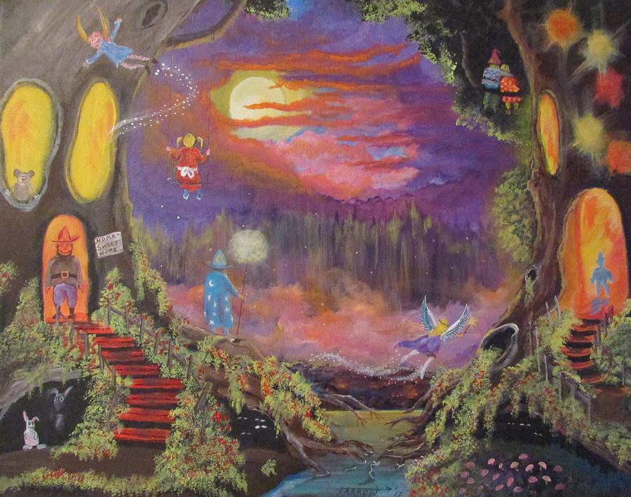 A Night with Elves and Fairies Painting by Dave Farrow
