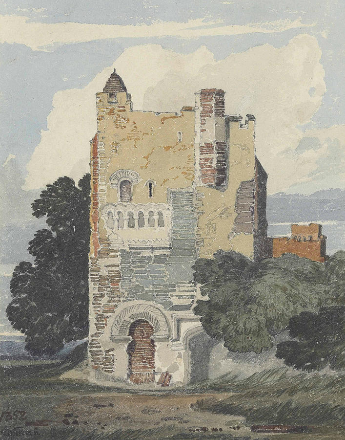 A Norman Tower Painting by John Sell Cotman