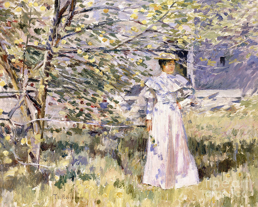 A Normandy Garden, October Painting by Theodore Robinson