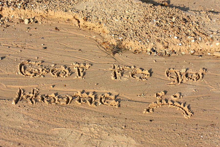 A Note in the Sand Photograph by Sheila Brown