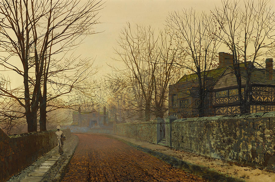 A November Morning Painting by John Atkinson Grimshaw
