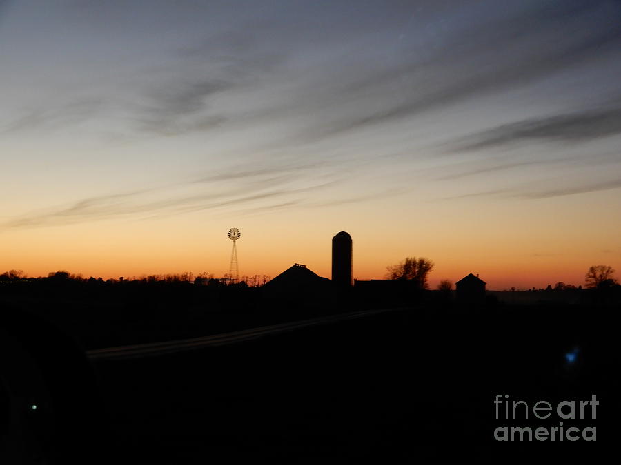 A November Sunset over the Farm Photograph by Christine Clark