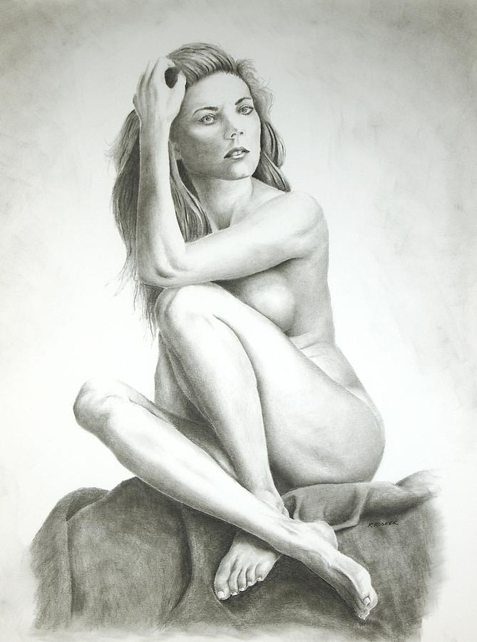 A Nude Study Drawing by Richard Rooker