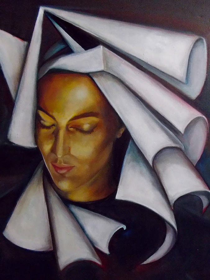 A Nun Painting by Irena Mohr