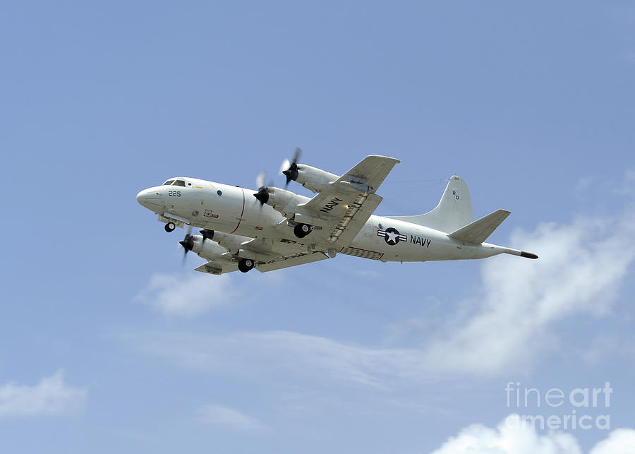 A P-3c Orion Aircraft Takes Photograph by Stocktrek Images