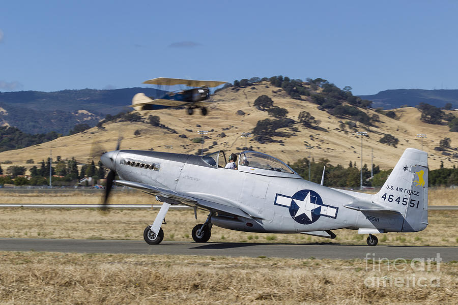 A P-51 Mustang Taxiing At Vacaville Photograph