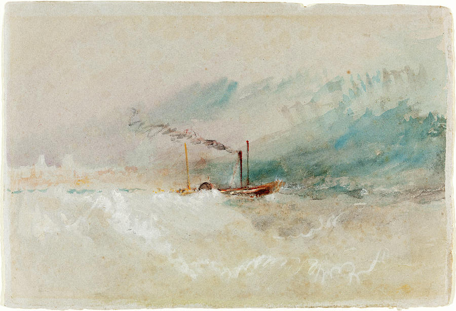 A Packet Boat off Dover Painting by Joseph Mallord William Turner