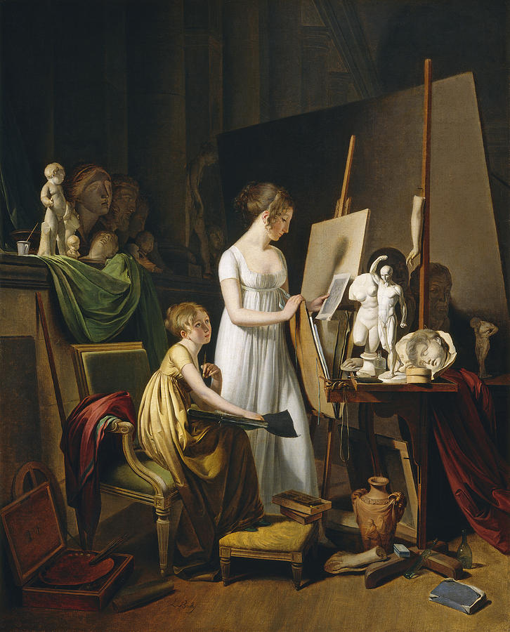 A Painters Studio Painting by Louis-Leopold Boilly