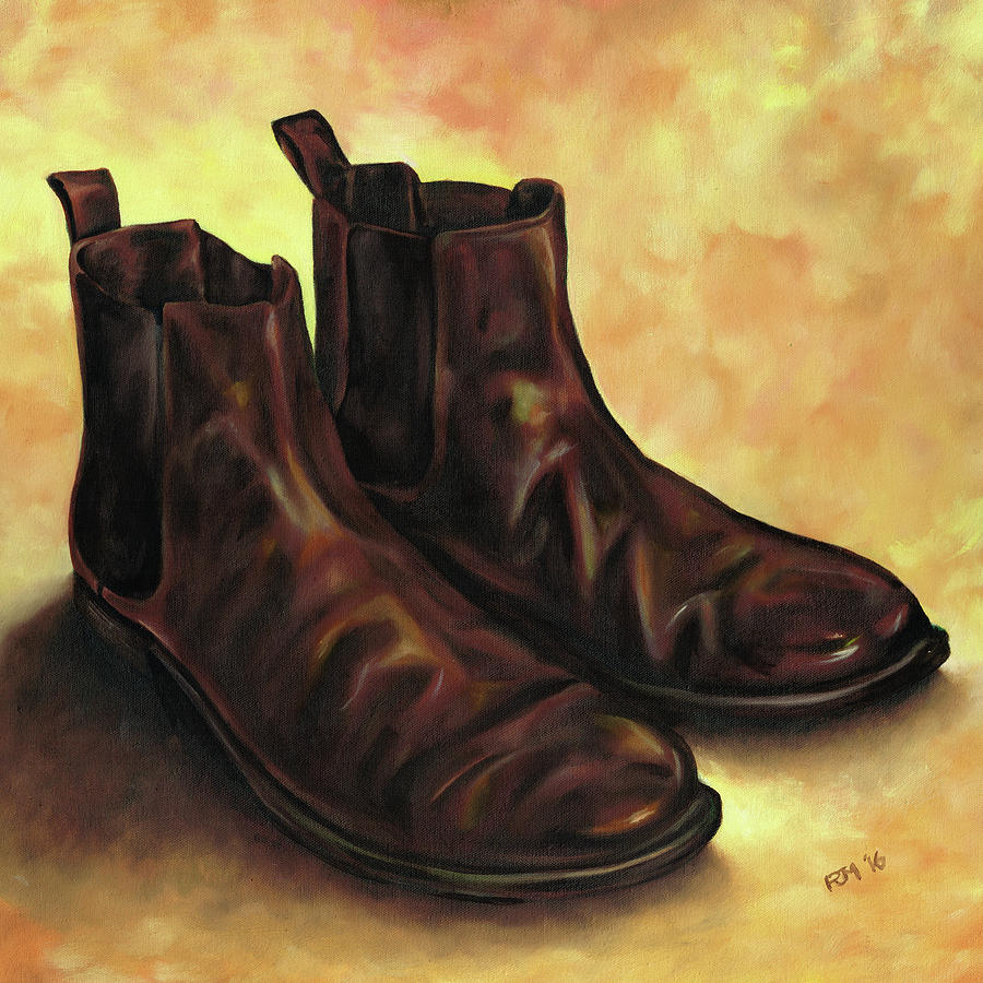 The Beatles Painting - A Pair of Chelsea Boots by Richard Mountford