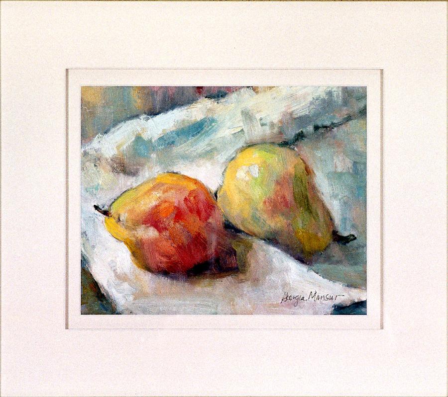 A Pair of Pears Painting by Georgia  Mansur