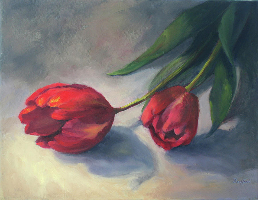 A Pair of Tulips Painting by Vikki Bouffard