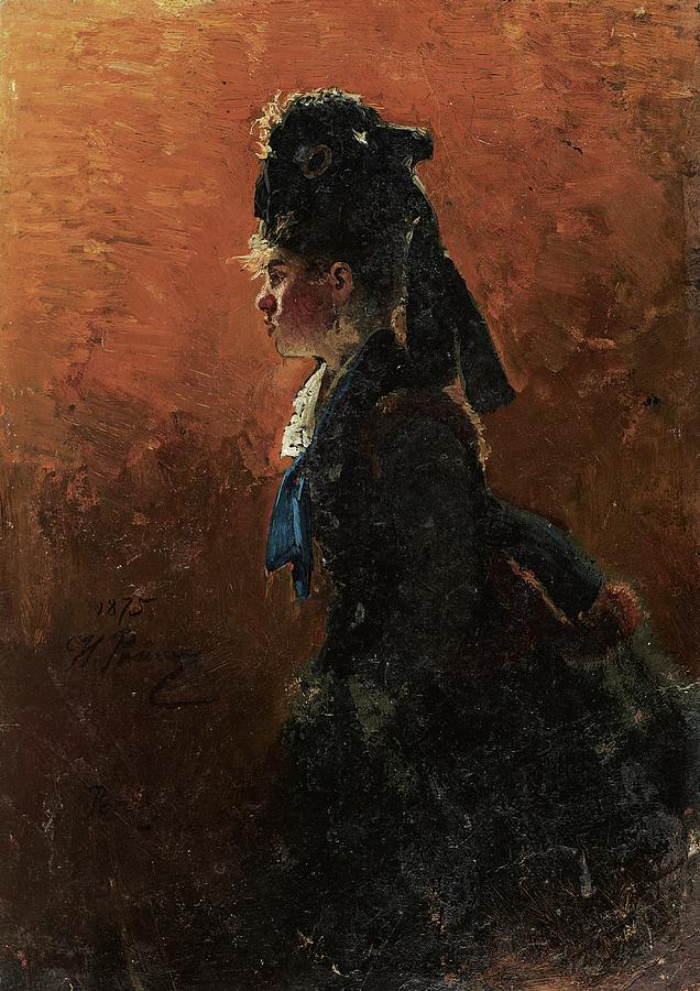 Ilya Efimovich Repin Painting - A Parisian Lady by Celestial Images