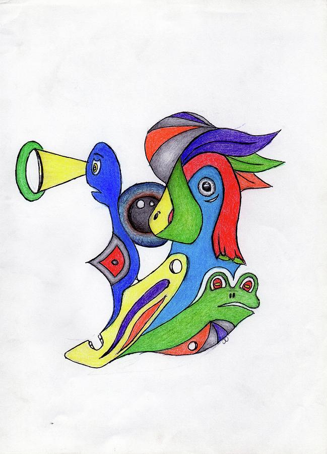 A Parrots Dream Drawing by Justin Osborne
