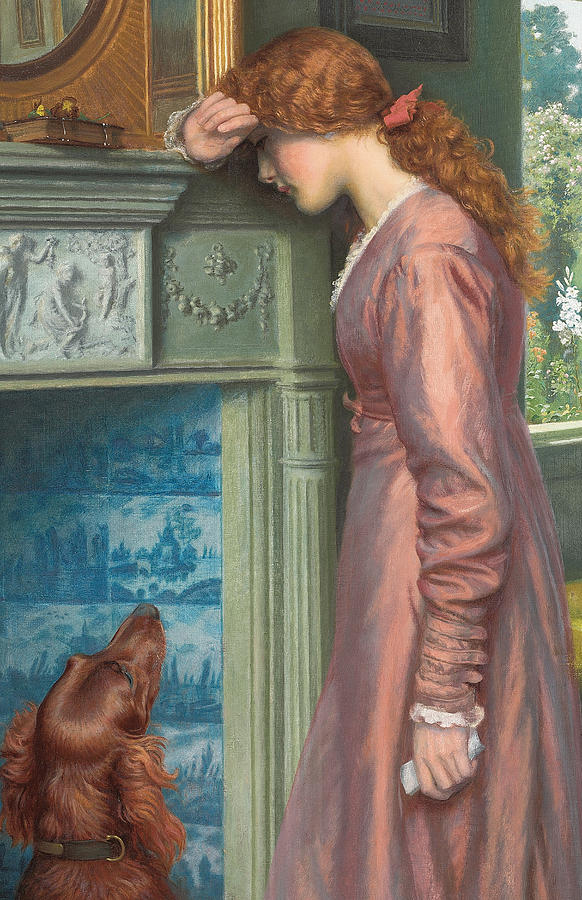 Dog Painting - A Passing Cloud by Arthur Hughes