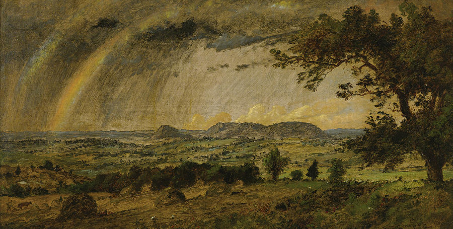 A Passing Shower over Mts Adam and Eve Painting by Jasper Francis