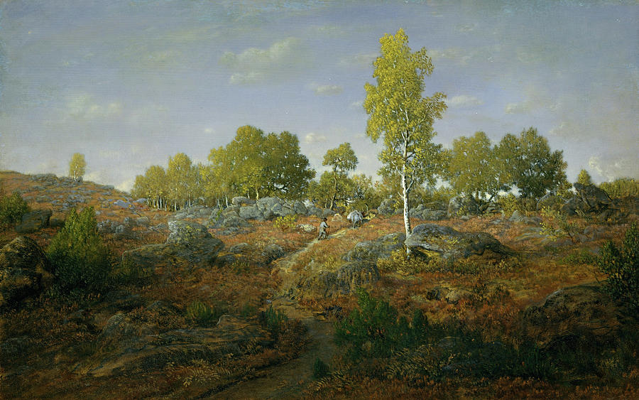 Theodore Rousseau Painting - A Path among the Rocks by Theodore Rousseau
