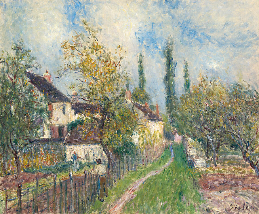 A Path at Les Sablons, from 1883 Painting by Alfred Sisley A Path at Les Sablons, from 1883 Painting by Alfred Sisley