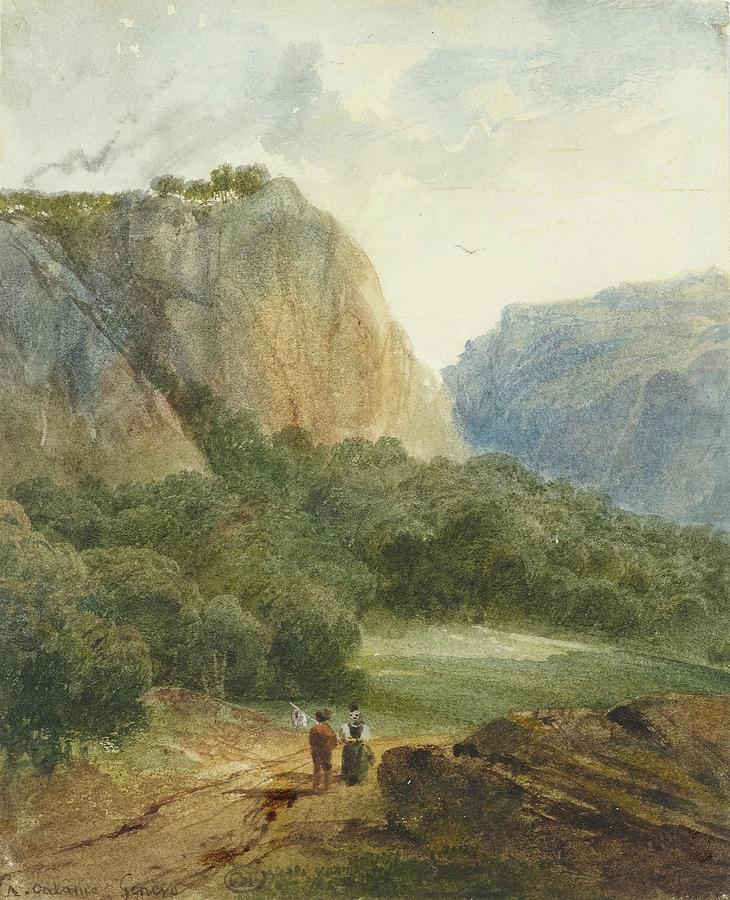 A path near Brnig in the Canton Painting by MotionAge Designs