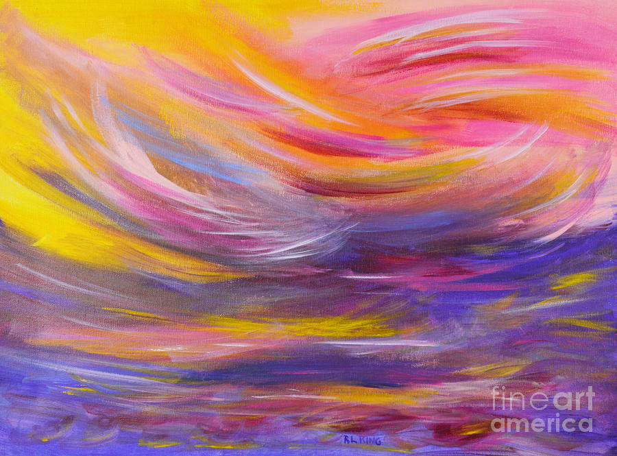 A Peaceful Heart - Abstract Painting Painting by Robyn King