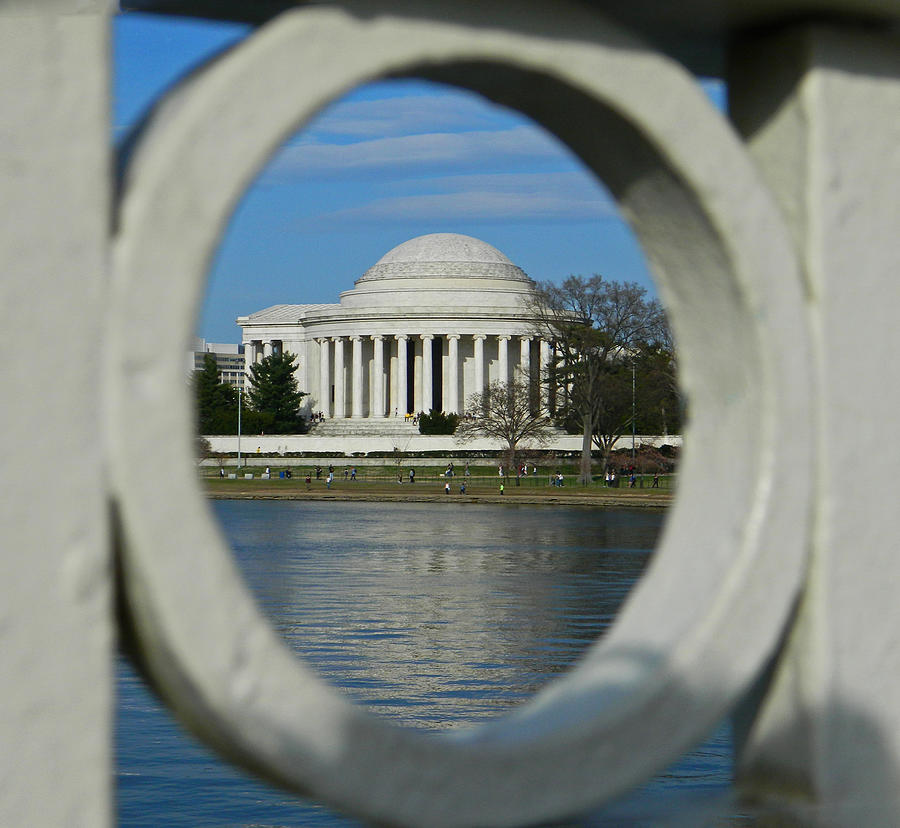A Peek At The Jefferson Memorial Photograph by Emmy Marie Vickers
